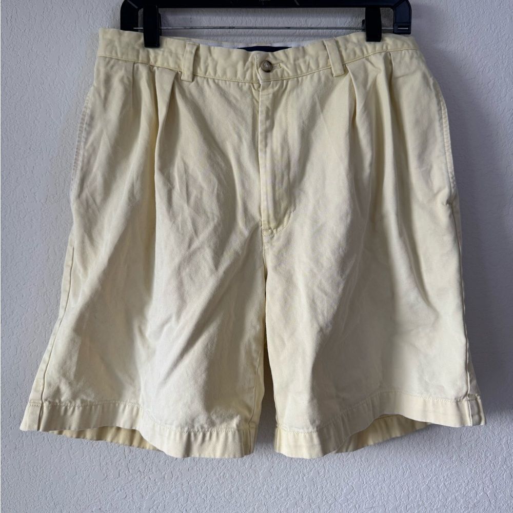 Polo Golf Ralph Lauren Classic Golf Shorts Butter Yellow‎ Pleated Front Sz 34